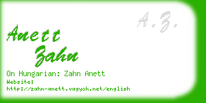 anett zahn business card